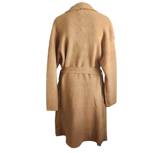 Women's Draped Wide Lapel Cardigan Sweater with Pockets by In Loom S/M - Picture 4 of 11